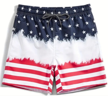 Load image into Gallery viewer, 4th of July swim trunks
