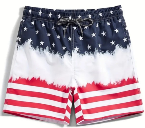 4th of July swim trunks