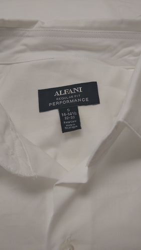 Alfani men's white long-sleeve dress shirt