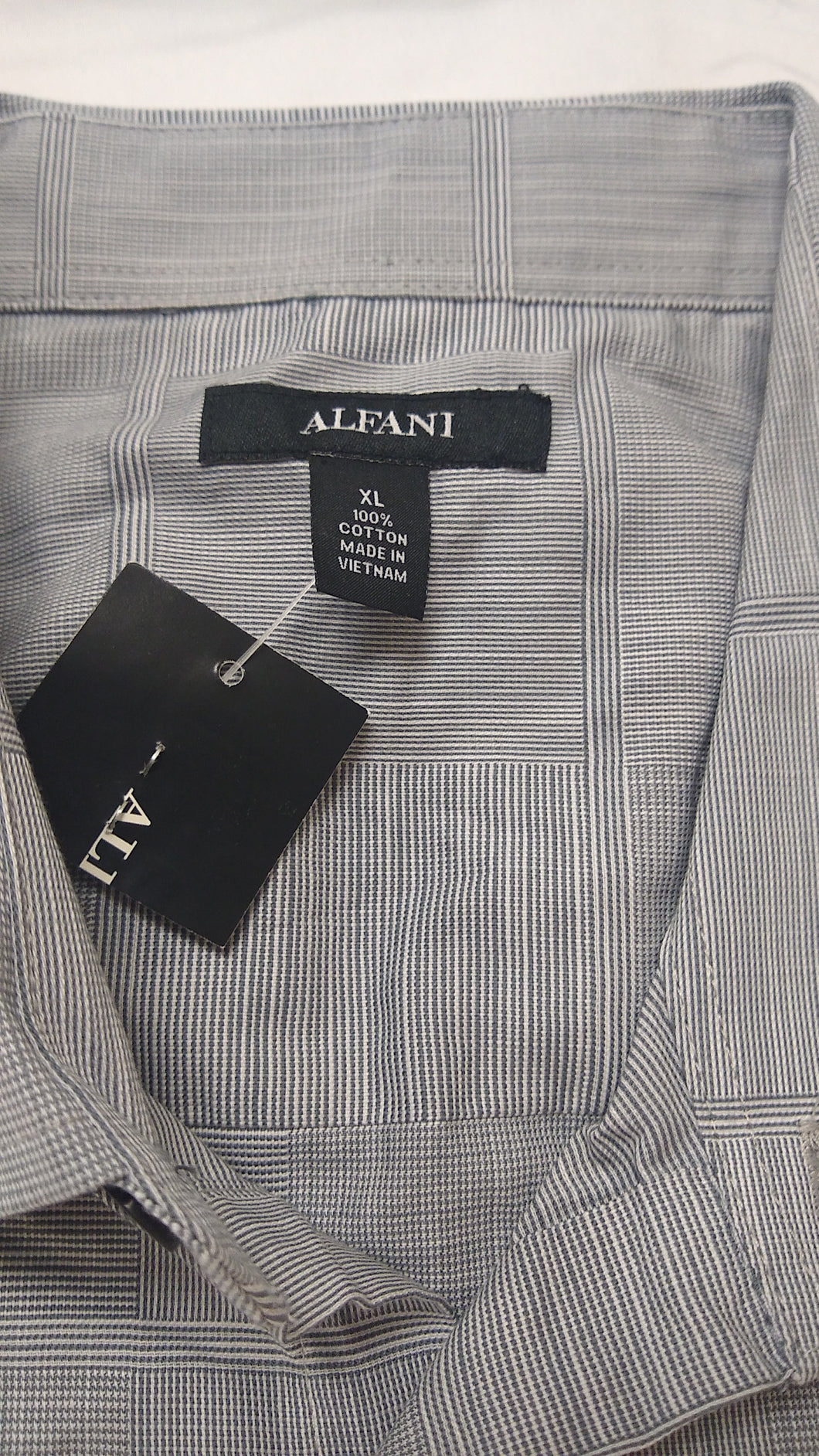 Alfani men's short-sleeve new grey dress shirt