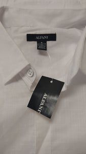 Alfani bright white men's long-sleeve casual shirt