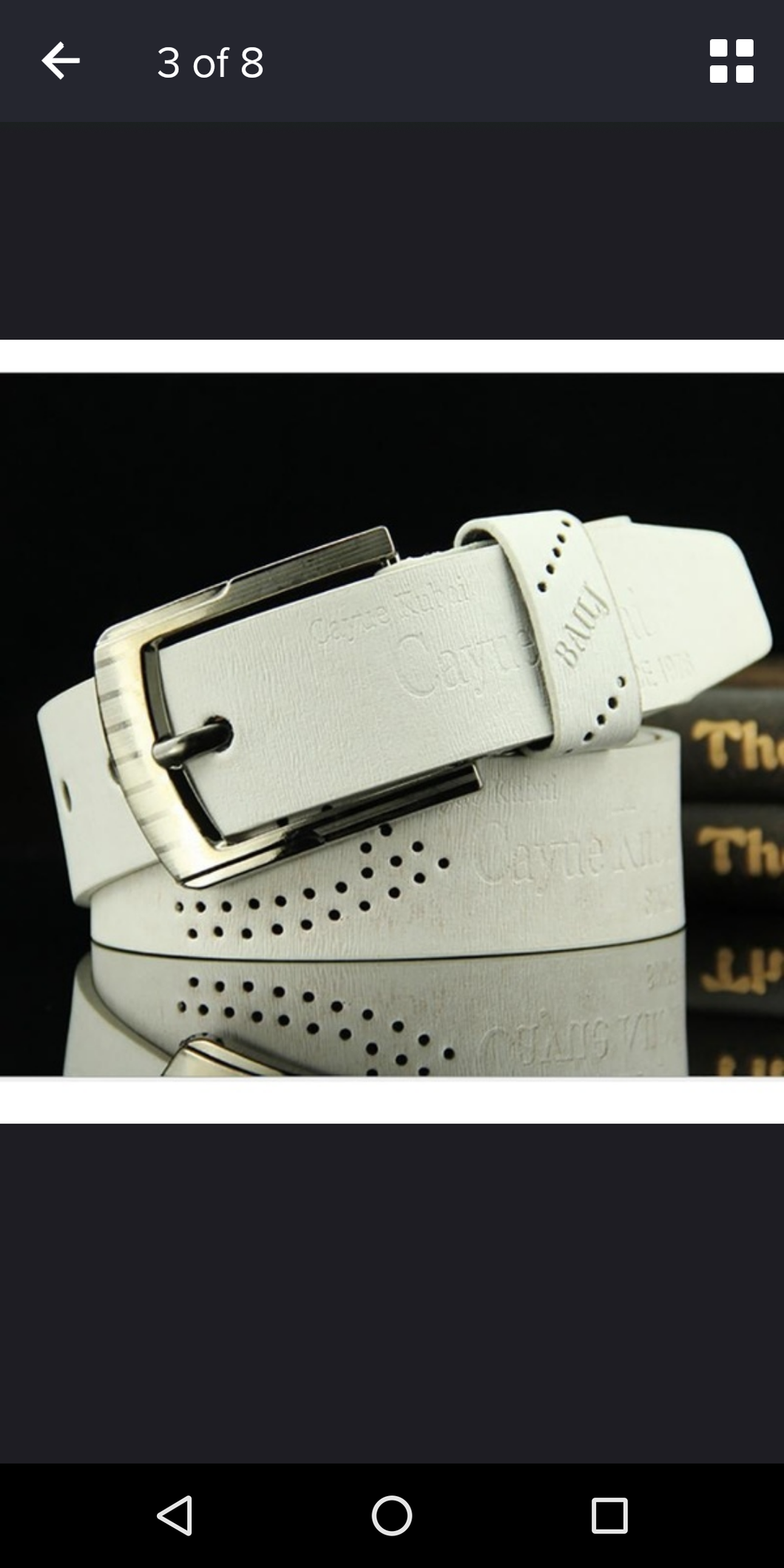 Men's faux leather belt