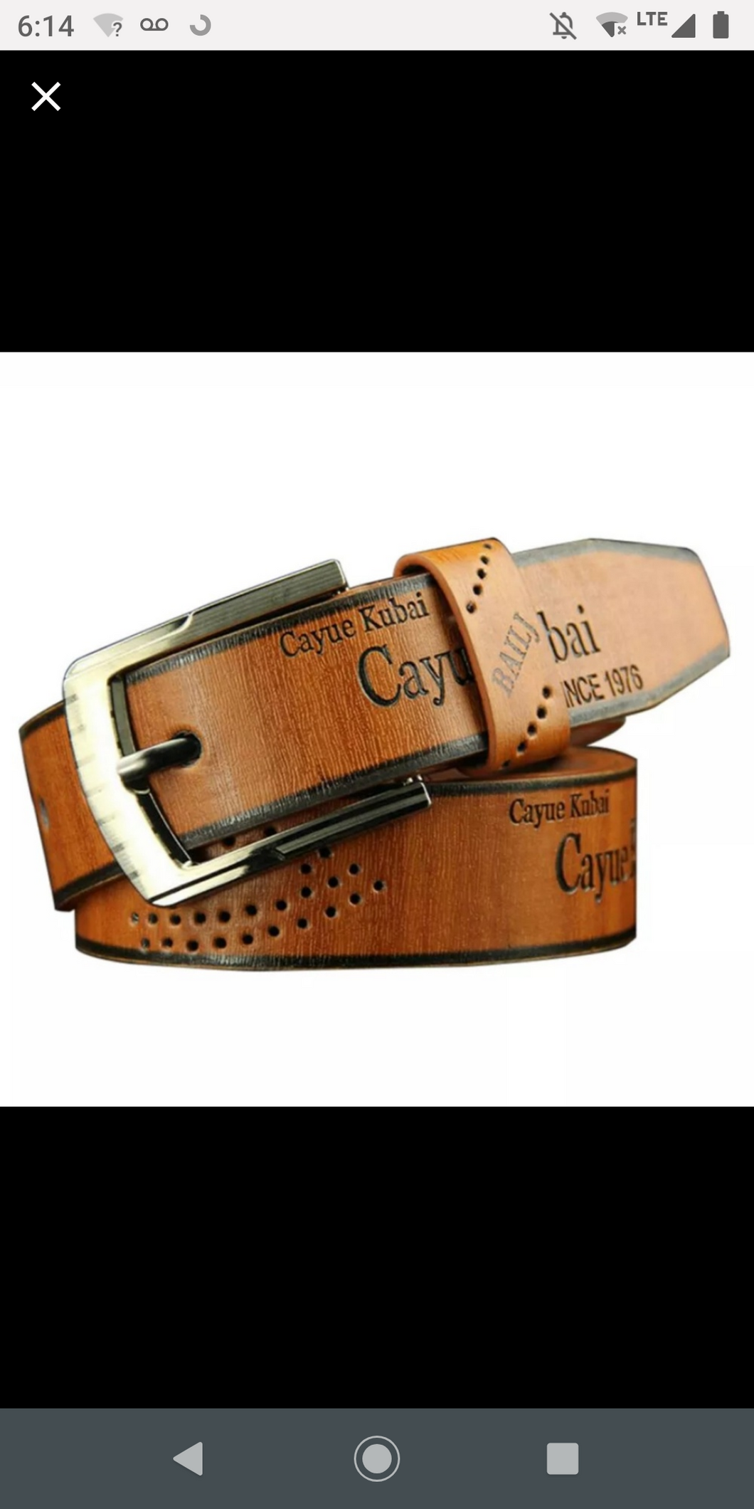 Men's faux leather belt