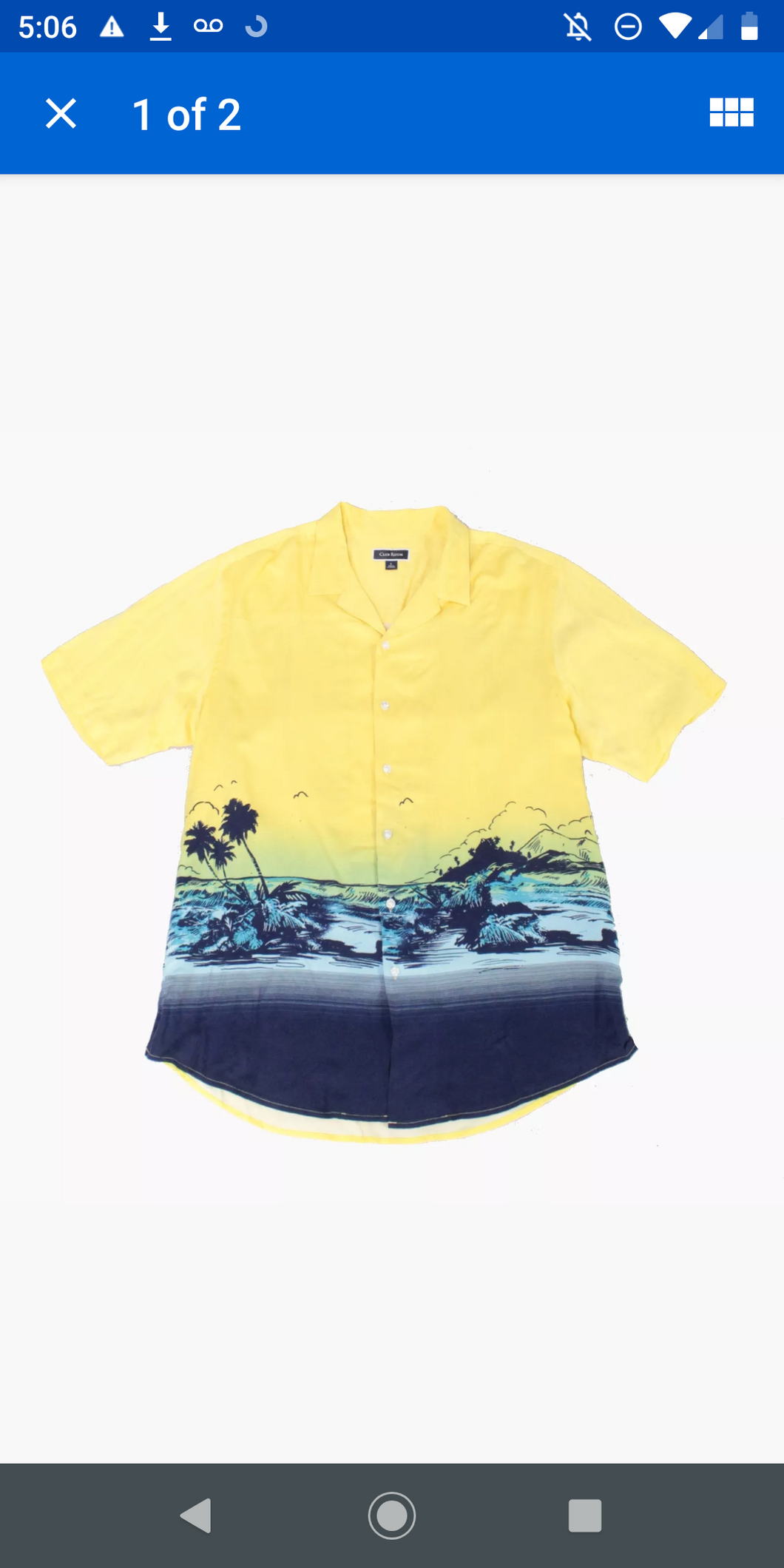 Club Room beach scene men's shirt