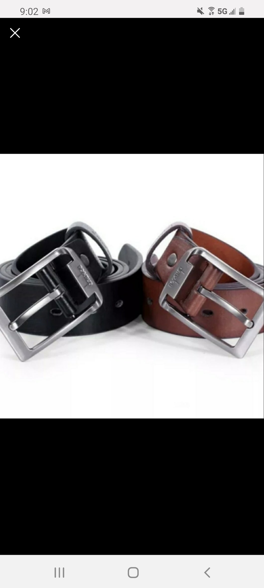 Lot of 2 men's leather belts