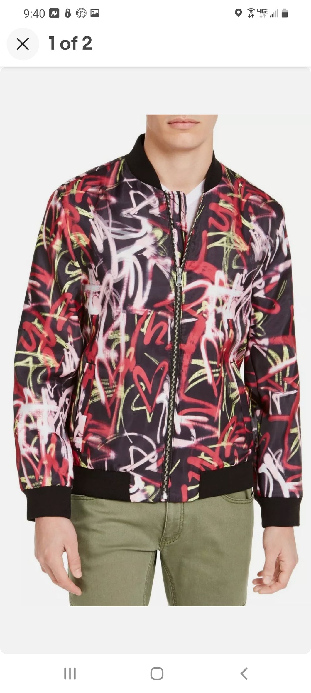 Inc bomber jacket graffiti