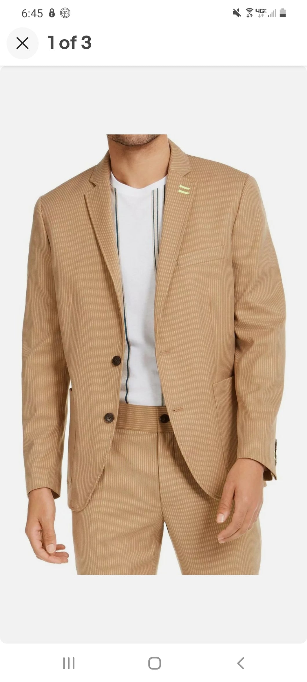Inc slim taupe blazer