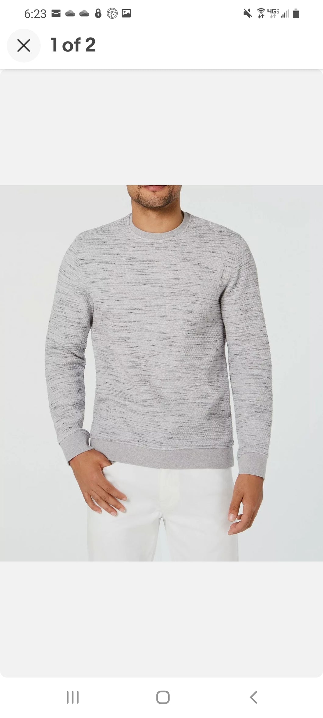 Alfani quilted geo sweater