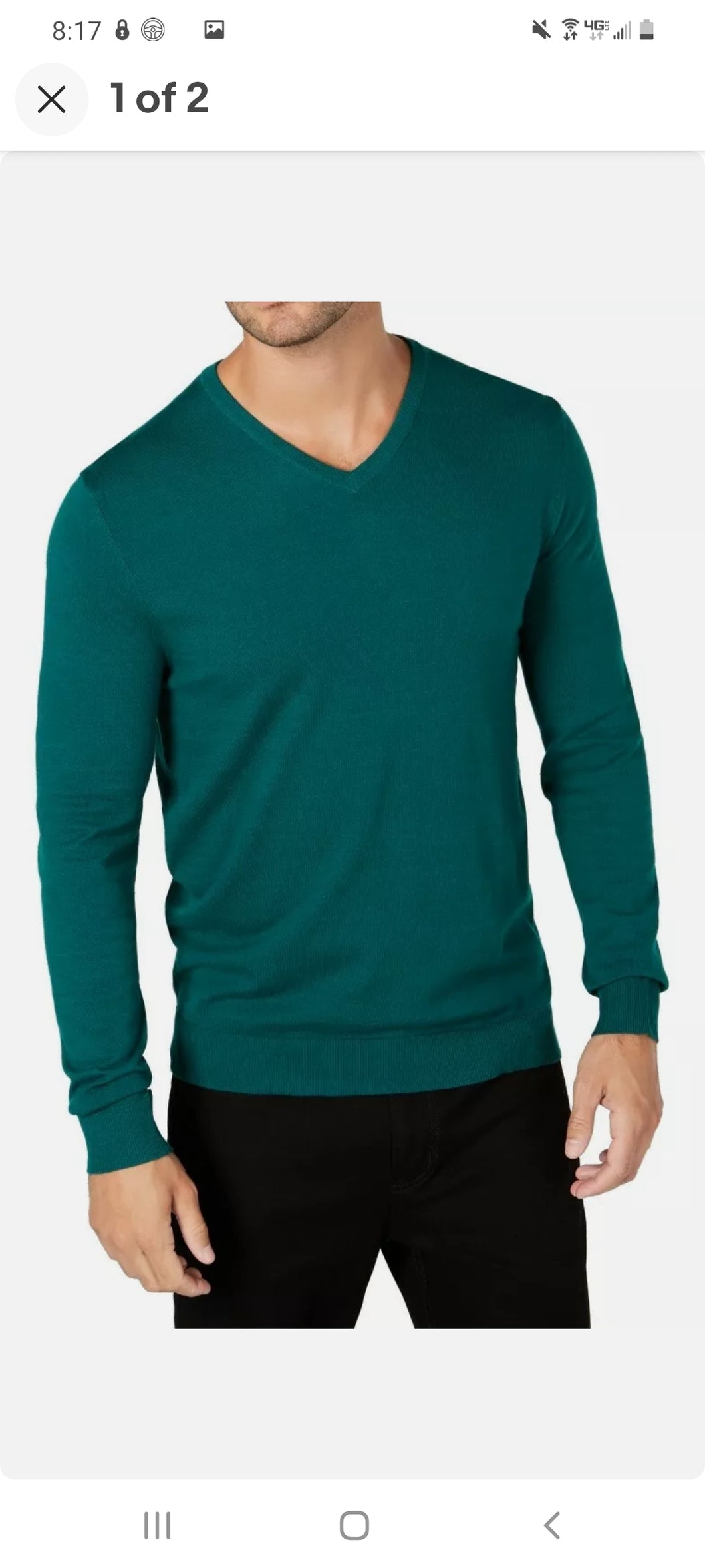 Alfani cotton V-neck sweater