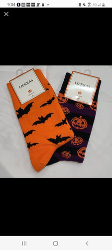 Lot of 2 pairs of Halloween socks