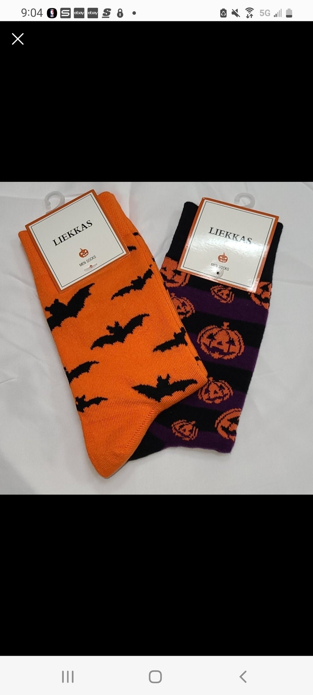 Lot of 2 pairs of Halloween socks